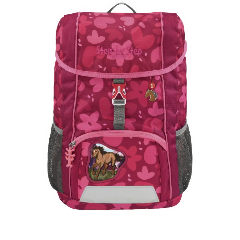 Kinderrucksack Kid Set 3-teilig Wild Horse Nora, Farbe: rot/weinrot, Marke: Step by Step, EAN: 4047443539526, Abmessungen in cm: 26x35x17, Bild 1 von 7