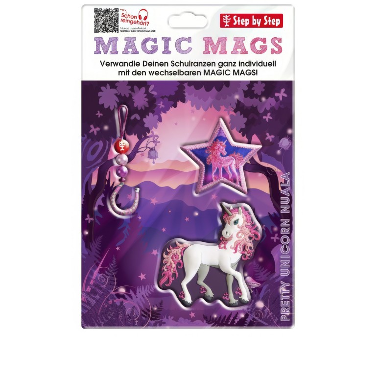 Sticker / Anhänger für Schulranzen Magic Mags Pretty Unicorn Nuala, Farbe: rot/weinrot, Marke: Step by Step, EAN: 4047443539274, Bild 2 von 3