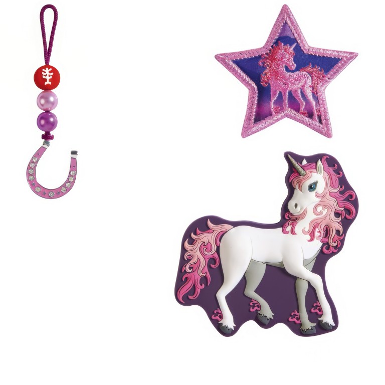 Sticker / Anhänger für Schulranzen Magic Mags Pretty Unicorn Nuala, Farbe: rot/weinrot, Marke: Step by Step, EAN: 4047443539274, Bild 1 von 3