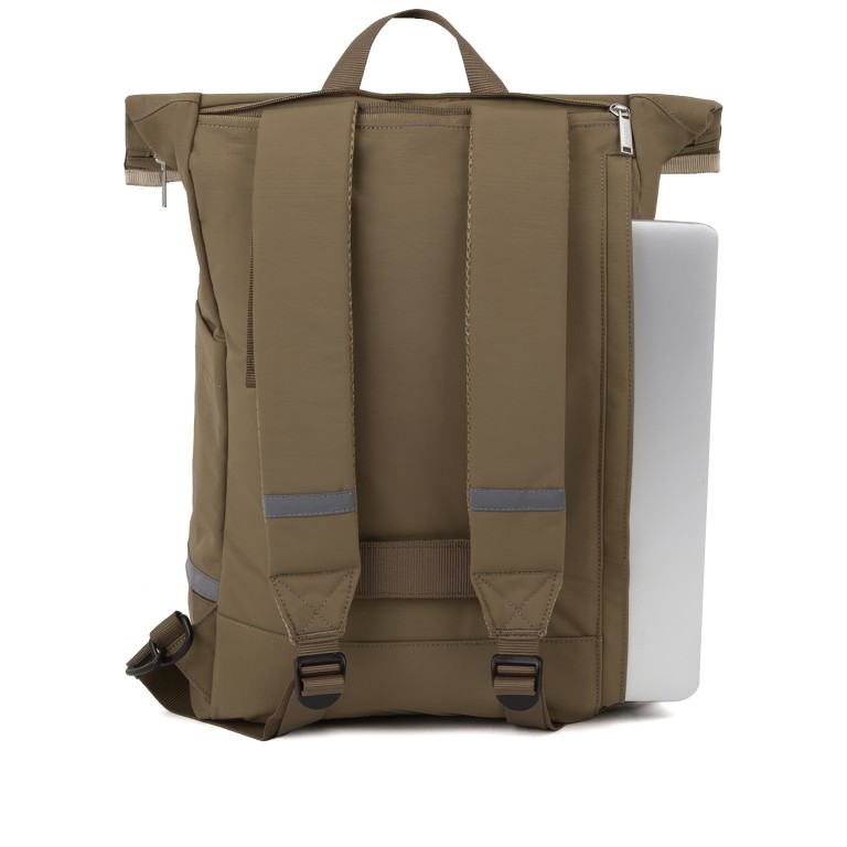 Rucksack Cycling mit Laptopfach 15 Zoll Light Brown, Farbe: braun, Marke: Faguo, EAN: 3666868072633, Abmessungen in cm: 28x46x12.5, Bild 3 von 6
