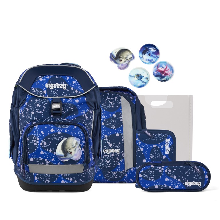 Schulranzen Pack Set 6-teilig Modell 2025 OzeanBärwohner, Farbe: blau/petrol, Marke: Ergobag, EAN: 4057081218400, Abmessungen in cm: 28x40x25, Bild 1 von 7