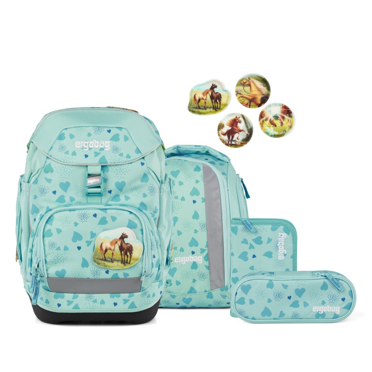 Schulranzen Pack Set 6-teilig Modell 2025 ReitBärtraum, Farbe: grün/oliv, Marke: Ergobag, EAN: 4057081218387, Abmessungen in cm: 28x40x25, Bild 1 von 7