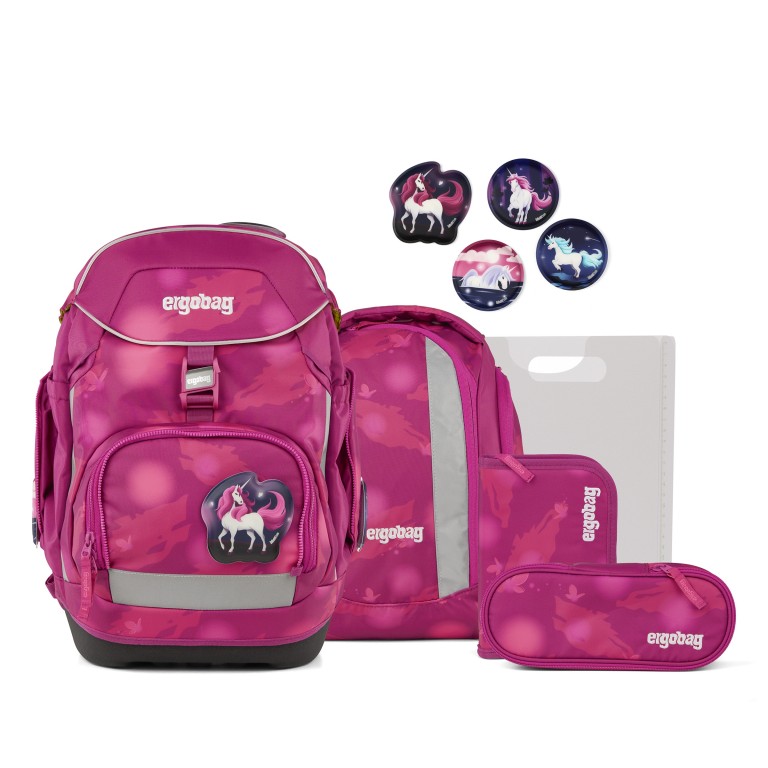 Schulranzen Pack Set 6-teilig Modell 2025 MondzauBär, Farbe: rosa/pink, Marke: Ergobag, EAN: 4057081223527, Abmessungen in cm: 28x40x25, Bild 1 von 7
