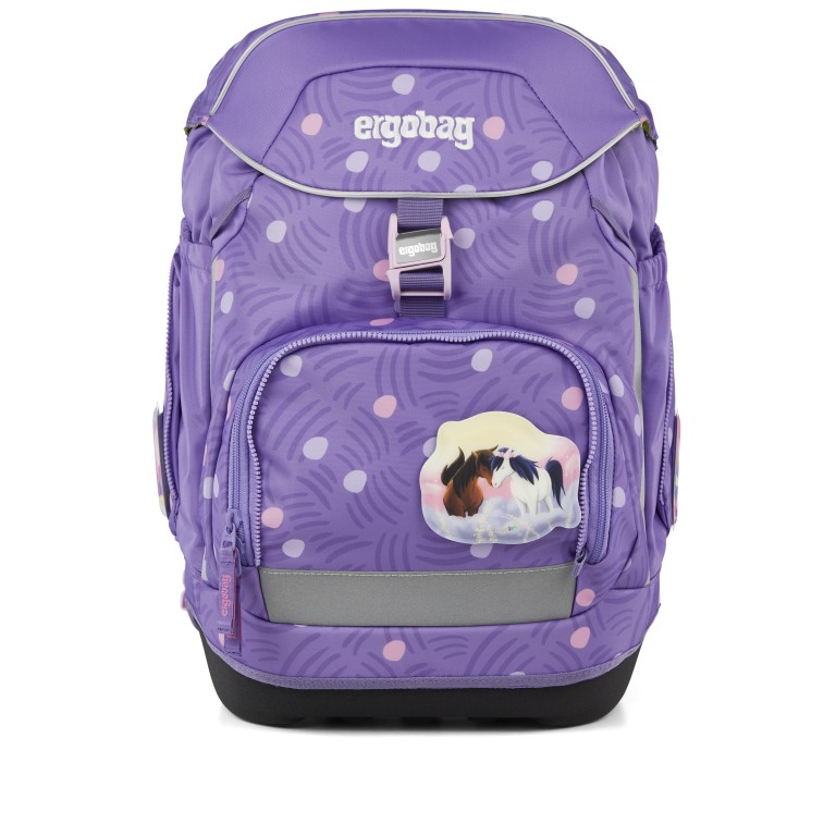 Schulranzen Pack Set 6-teilig Modell 2025 FLIEDER/PonyBäradies, Farbe: flieder/lila, Marke: Ergobag, EAN: 4057081218417, Abmessungen in cm: 28x40x25, Bild 2 von 7