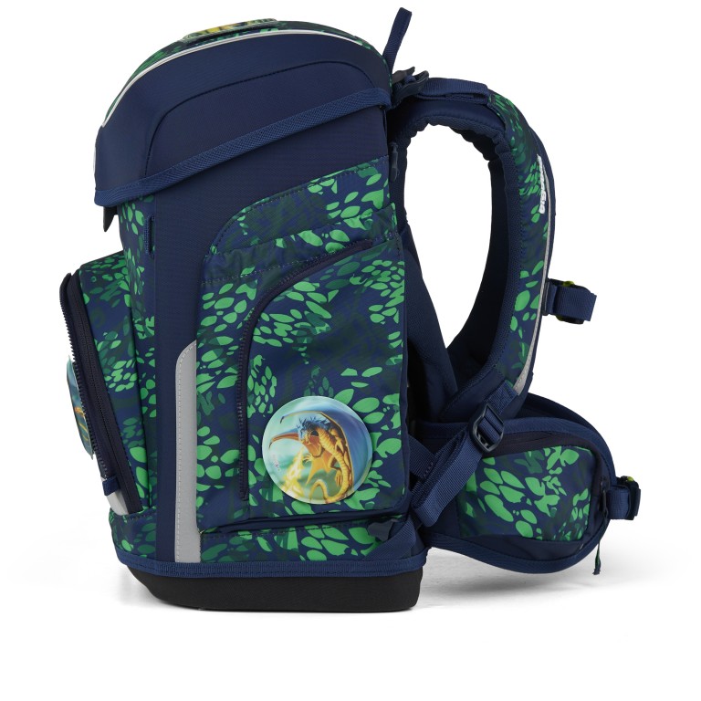 Schulranzen Cubo Set 5-teilig Modell 2026 DrachenbezwingBär, Farbe: blau/petrol, Marke: Ergobag, EAN: 4057081219551, Abmessungen in cm: 28x39x25, Bild 3 von 7