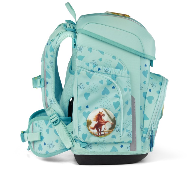 Schulranzen Cubo Set 5-teilig Modell 2026 ReitBärtraum, Farbe: grün/oliv, Marke: Ergobag, EAN: 4057081219575, Abmessungen in cm: 28x39x25, Bild 4 von 7