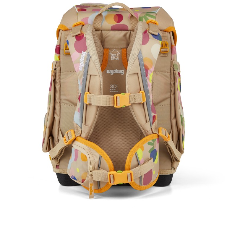 Schulranzen Cubo Set 5-teilig Modell 2026 FlowerpowBär, Farbe: beige, Marke: Ergobag, EAN: 4057081219483, Abmessungen in cm: 28x39x25, Bild 5 von 7