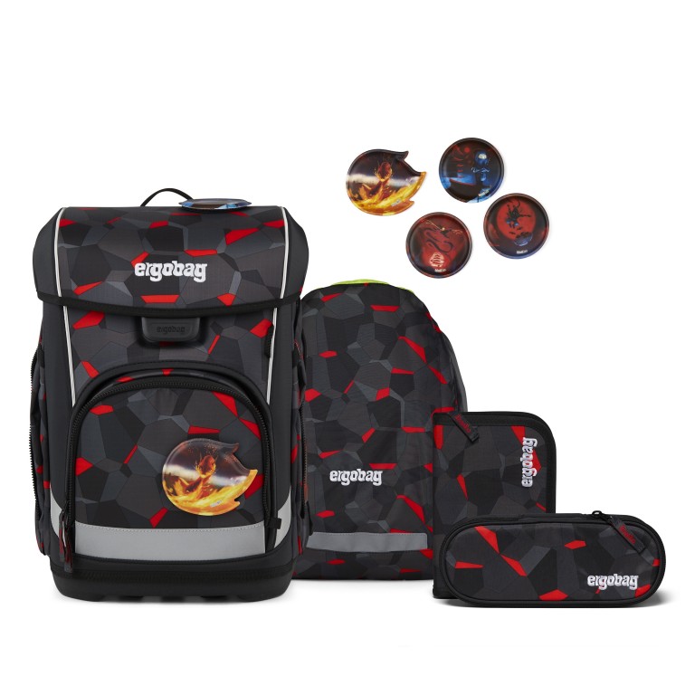 Schulranzen Cubo Set 5-teilig Modell 2026 TaekBärdo, Farbe: schwarz, Marke: Ergobag, EAN: 4057081219414, Abmessungen in cm: 28x39x25, Bild 1 von 7