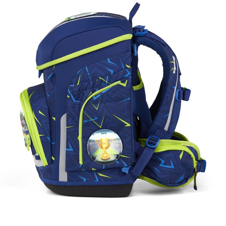 Schulranzen Cubo Color Flash Edition Set 5-teilig Modell 2026 SpitzenreitBär, Farbe: blau/petrol, Marke: Ergobag, EAN: 4057081219476, Abmessungen in cm: 28x39x25, Bild 3 von 7