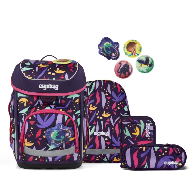 Schulranzen Cubo Color Flash Edition Set 5-teilig Modell 2026 AmBärzonas, Farbe: flieder/lila, Marke: Ergobag, EAN: 4057081219537, Abmessungen in cm: 28x39x25, Bild 1 von 7