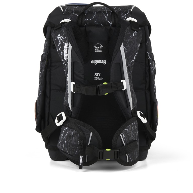 Schulranzen Cubo Reflex Edition Set 5-teilig Modell 2026 Super ReflektBär, Farbe: schwarz, Marke: Ergobag, EAN: 4057081219407, Abmessungen in cm: 28x39x25, Bild 5 von 8