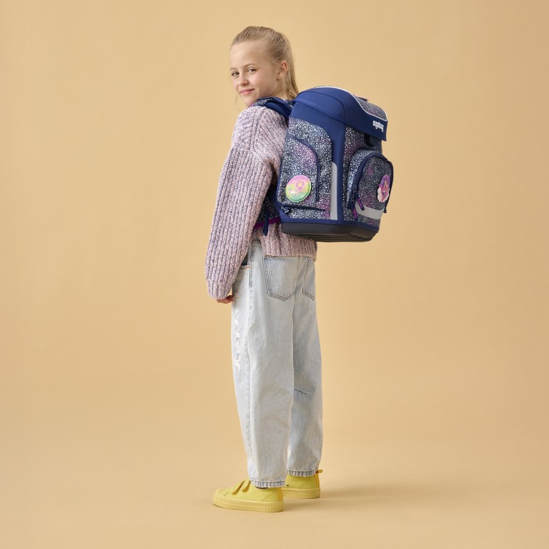 Schulranzen Cubo Super Reflex Edition Set 5-teilig Modell 2026 Bärlaxy, Farbe: blau/petrol, Marke: Ergobag, EAN: 4057081219421, Abmessungen in cm: 28x39x25, Bild 6 von 9