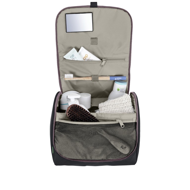 Kulturbeutel Estrellas WegaWash Volumen 7 Liter Black Purple Ash, Farbe: schwarz, Marke: Vaude, EAN: 4067729112472, Abmessungen in cm: 26x22x16, Bild 5 von 5