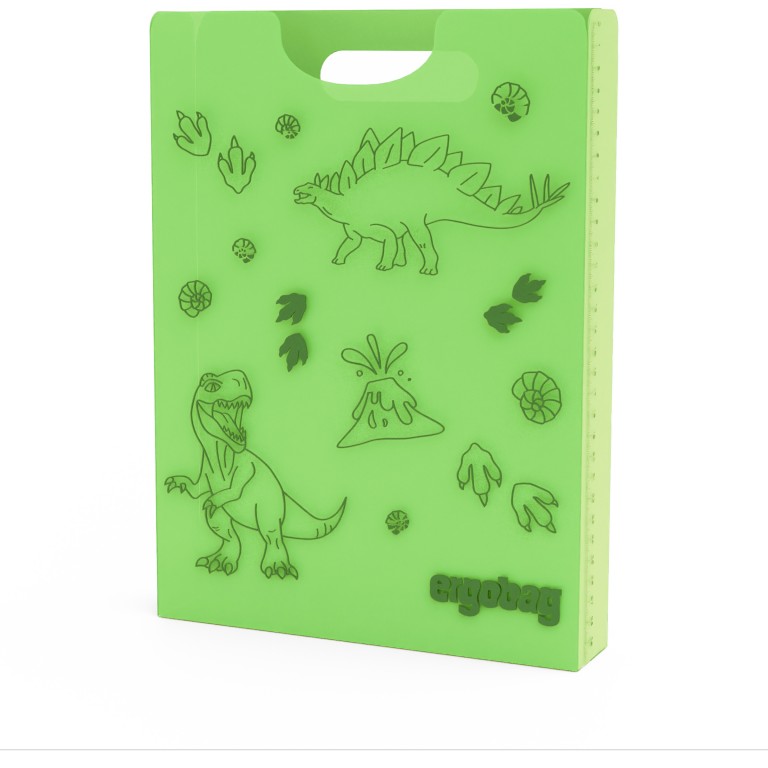 Heftbox Dinosaurier, Farbe: grün/oliv, Marke: Ergobag, EAN: 4057081221752, Abmessungen in cm: 24x31x5, Bild 1 von 1