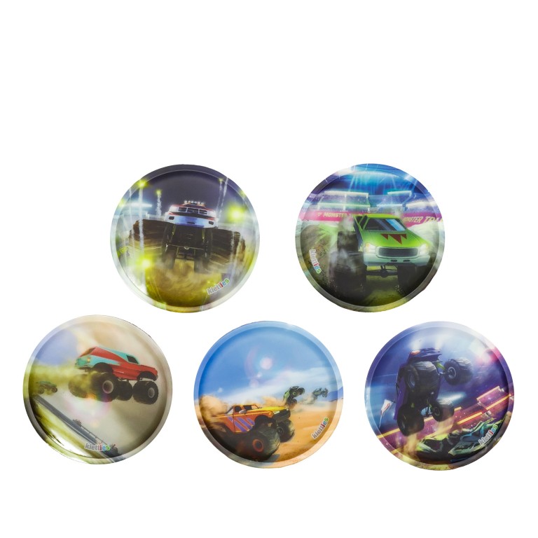 Klettie Set Monstertrucks, Farbe: braun, Marke: Ergobag, EAN: 4057081152537, Bild 1 von 1