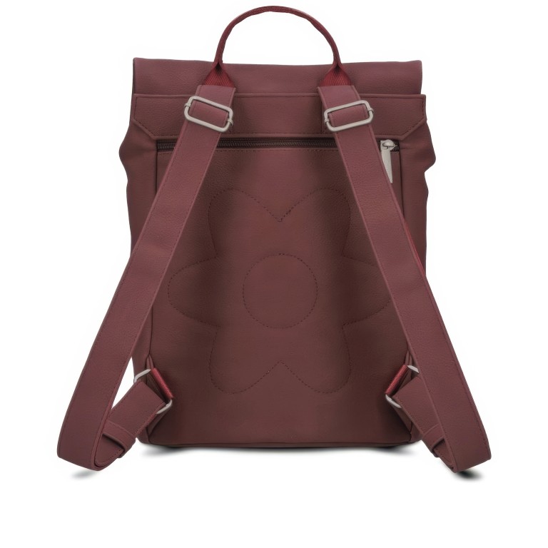 Rucksack Mademoiselle MR13 WEINROT/Rubin, Farbe: rot/weinrot, Marke: Zwei, EAN: 4250257939233, Abmessungen in cm: 34.5x37x12, Bild 4 von 6