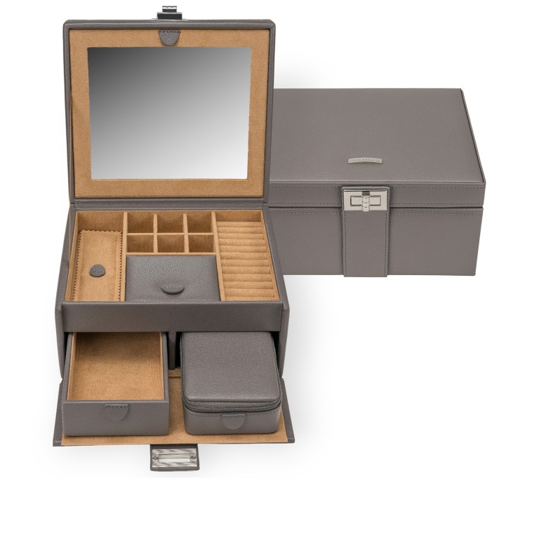 Schmuckkasten Marvella M 803980 Ash, Farbe: grau, Marke: Windrose, EAN: 4031604015608, Abmessungen in cm: 21.5x20.5x11.5, Bild 1 von 9