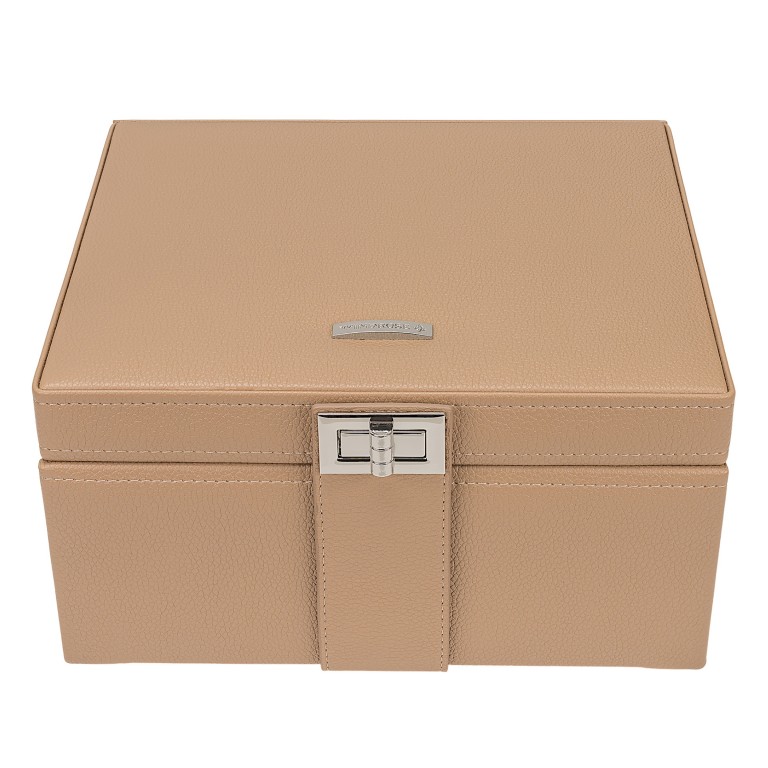 Schmuckkasten Marvella M 803980 Camel, Farbe: cognac, Marke: Windrose, EAN: 4031604015615, Abmessungen in cm: 21.5x20.5x11.5, Bild 2 von 9