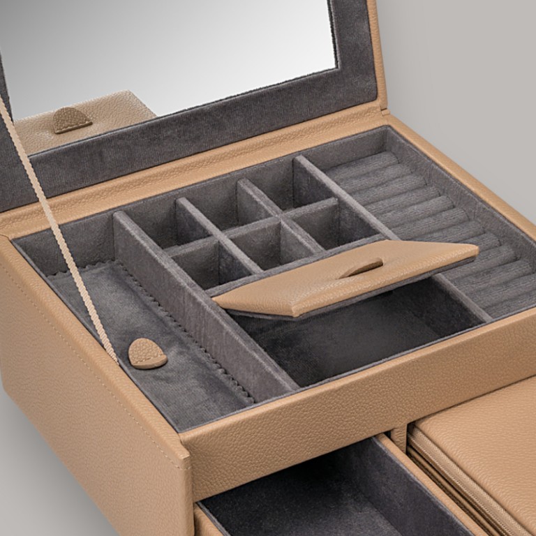 Schmuckkasten Marvella M 803980 Camel, Farbe: cognac, Marke: Windrose, EAN: 4031604015615, Abmessungen in cm: 21.5x20.5x11.5, Bild 5 von 9