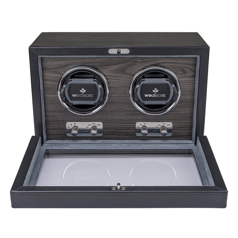 Uhrenbeweger Ambiance 851112 für zwei Uhren Schwarz, Farbe: schwarz, Marke: Windrose, EAN: 4031604015806, Abmessungen in cm: 30x18x16, Bild 1 von 9