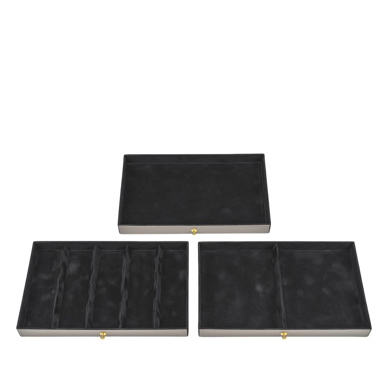 Schmuckkasten Fleur Venice Lena mit vier Etagen Grau Schwarz, Farbe: grau, Marke: Windrose, EAN: 4031604015554, Abmessungen in cm: 27x16x18, Bild 5 von 6