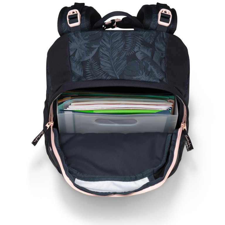 Rucksack Air 2025 Volumen 26 Liter Midnight Jungle, Farbe: schwarz, Marke: Satch, EAN: 4057081223831, Abmessungen in cm: 28x45x16, Bild 11 von 12