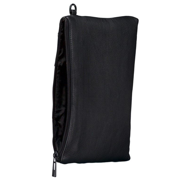 Handgelenktasche Roadster Leather Evo Clutch mit Griffschlaufe Black, Farbe: schwarz, Marke: Porsche Design, EAN: 4056487093871, Abmessungen in cm: 28x22x3, Bild 5 von 5