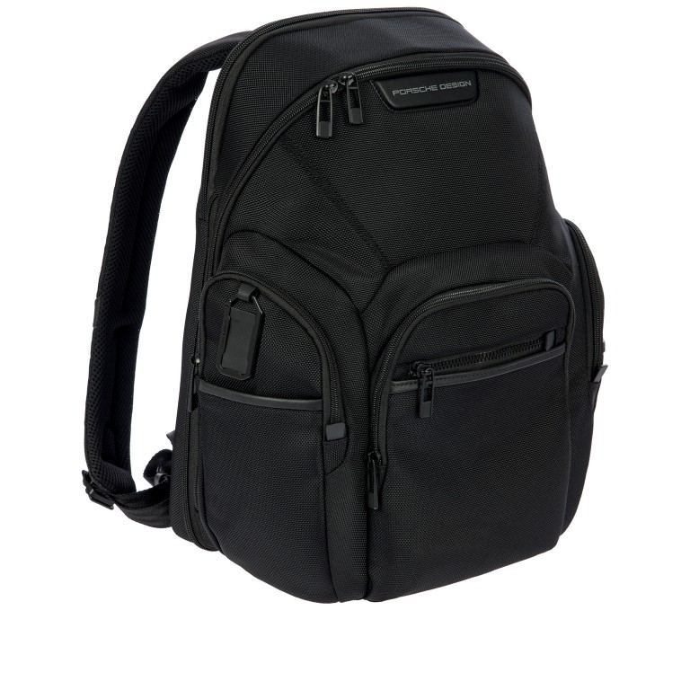 Rucksack Roadster Nylon Evo Backpack M Black, Farbe: schwarz, Marke: Porsche Design, EAN: 4056487110127, Abmessungen in cm: 33x40x19, Bild 2 von 9