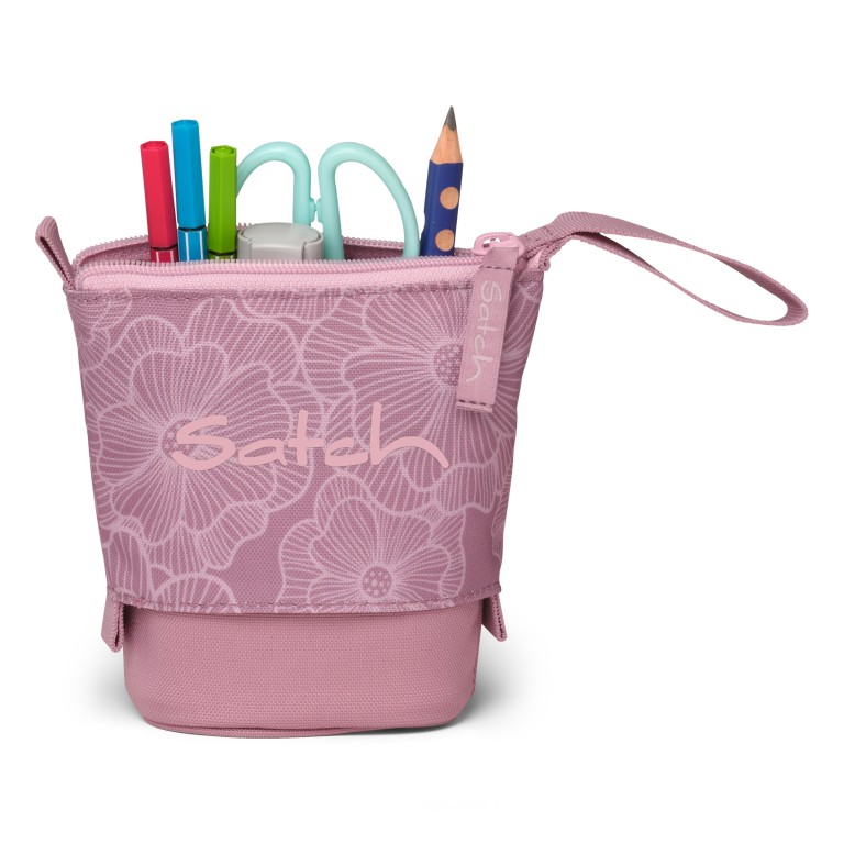 Mäppchen Pencil Slider Magnolia Dream, Farbe: rot/weinrot, Marke: Satch, EAN: 4057081224128, Abmessungen in cm: 17x19x7, Bild 2 von 4