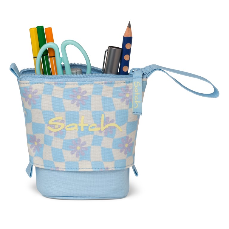 Mäppchen Pencil Slider Summer Era, Farbe: blau/petrol, Marke: Satch, EAN: 4057081224159, Abmessungen in cm: 17x19x7, Bild 2 von 4