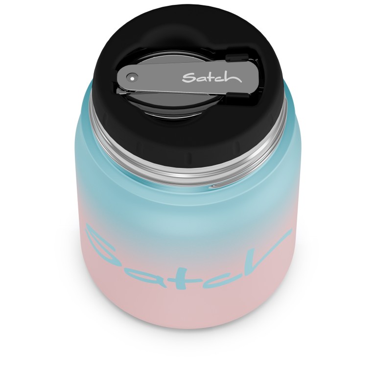 Brotdose Thermo Lunchbox Volumen 0,5 Liter Light Blue Graffiti, Farbe: blau/petrol, Marke: Satch, EAN: 4057081233519, Abmessungen in cm: 10.2x14.2x10.2, Bild 5 von 7