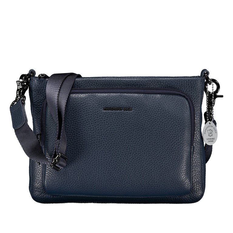 Umhängetasche Mellow Leather FZT05 Dress Blue, Farbe: blau/petrol, Marke: Mandarina Duck, EAN: 8032803842879, Abmessungen in cm: 25.5x18.5x6.5, Bild 1 von 6