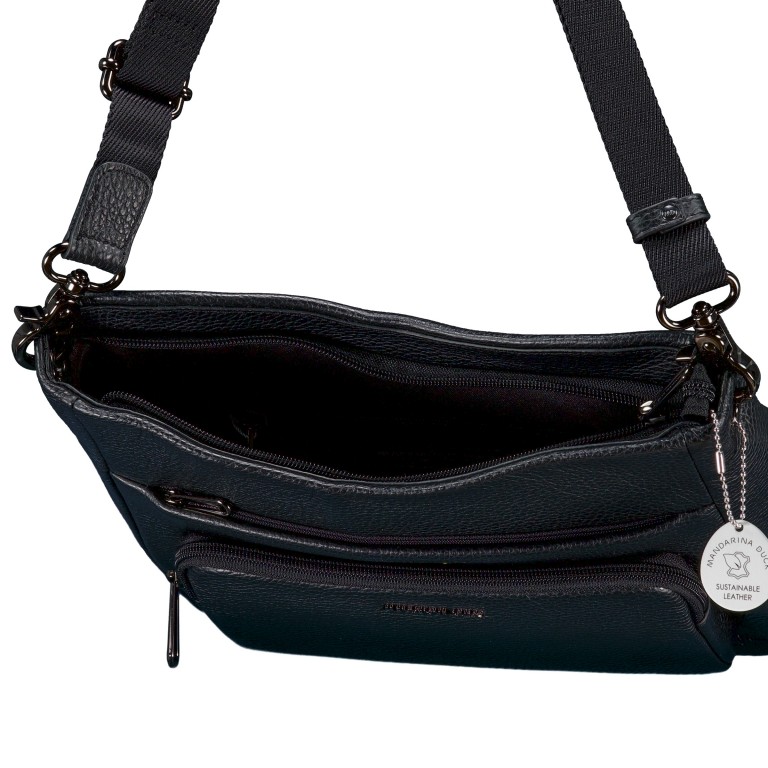 Umhängetasche Mellow Leather FZT10 Black, Farbe: schwarz, Marke: Mandarina Duck, EAN: 8032803837240, Abmessungen in cm: 25x25x9, Bild 6 von 6