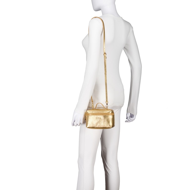 Umhängetasche Le Pliage Xtra XS Gold, Farbe: metallic, Marke: Longchamp, EAN: 3597922852055, Abmessungen in cm: 16x10x11, Bild 6 von 7