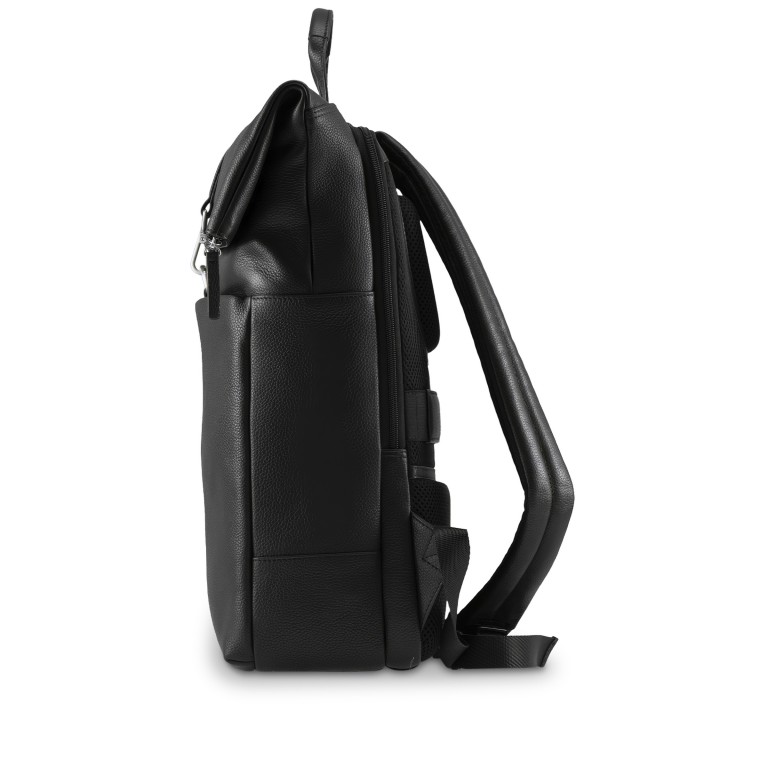 Rucksack Frankfurt Courier Backpack Black, Farbe: schwarz, Marke: Jost, EAN: 4025307809220, Abmessungen in cm: 30x44x14.5, Bild 3 von 6