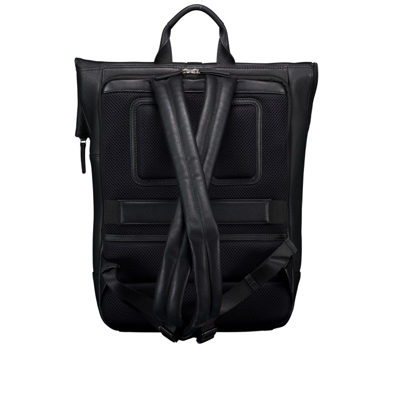 Rucksack Frankfurt Courier Backpack Black, Farbe: schwarz, Marke: Jost, EAN: 4025307809220, Abmessungen in cm: 30x44x14.5, Bild 4 von 6