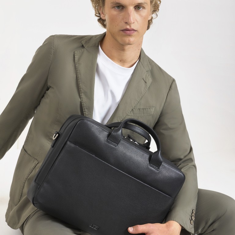 Aktentasche Frankfurt Business Bag 2 Compartments Black, Farbe: schwarz, Marke: Jost, EAN: 4025307809244, Abmessungen in cm: 40x30.5x12, Bild 8 von 8