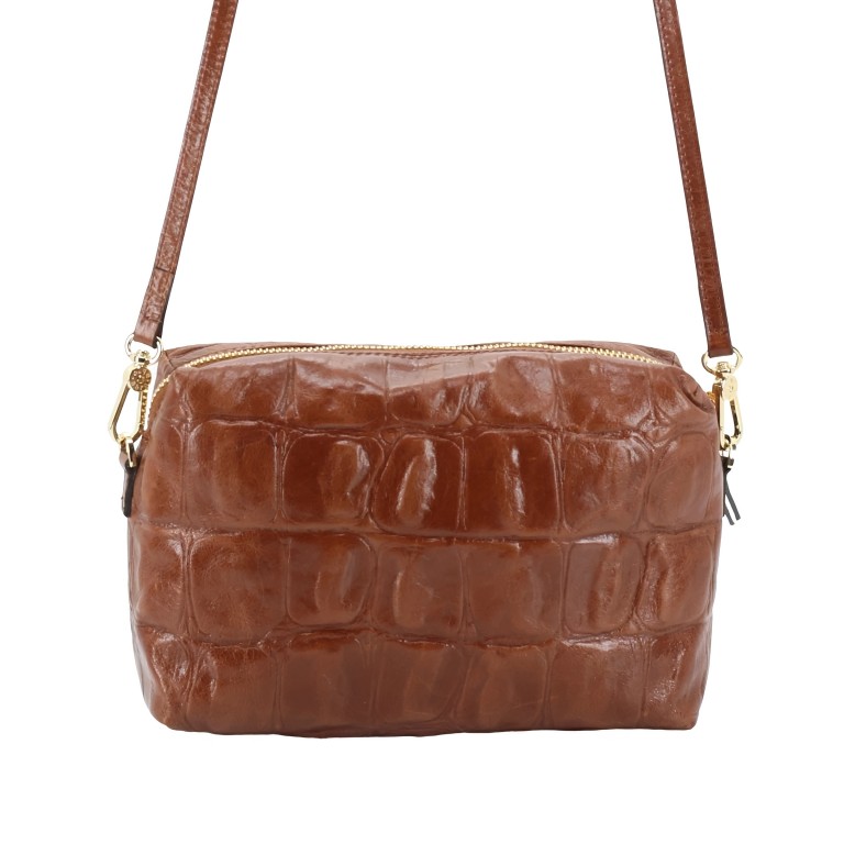 Umhängetasche Maxi Cocco Kaia Caramel Cognac, Farbe: cognac, Marke: Abro, EAN: 4067278882123, Abmessungen in cm: 22x15x7, Bild 4 von 8