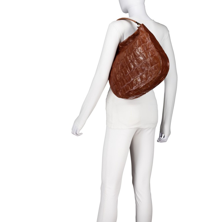 Beuteltasche Maxi Cocco Mia Caramel Cognac, Farbe: cognac, Marke: Abro, EAN: 4067278879390, Abmessungen in cm: 35x29.5x8.5, Bild 5 von 8