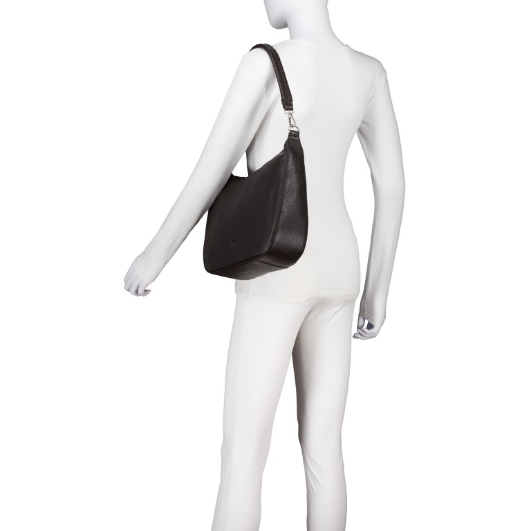 Beuteltasche Dark Brown, Farbe: braun, Marke: Hausfelder Manufaktur, EAN: 4065646025745, Abmessungen in cm: 29.3x26.5x9, Bild 4 von 7