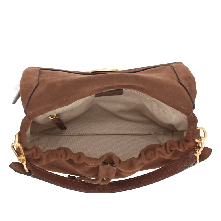 Umhängetasche Temi Shoulder Bag Medium Suede Wood, Farbe: braun, Marke: Abro, EAN: 4067278845265, Abmessungen in cm: 31x23x10, Bild 8 von 8