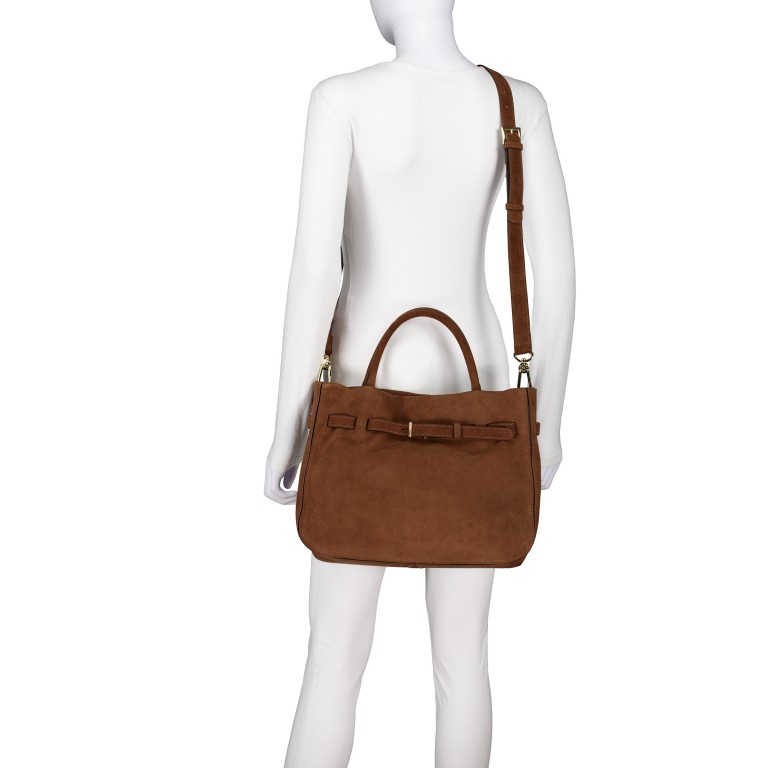 Tasche Jill Handbag Suede Wood, Farbe: braun, Marke: Abro, EAN: 4067278845111, Abmessungen in cm: 35x26x15, Bild 7 von 8
