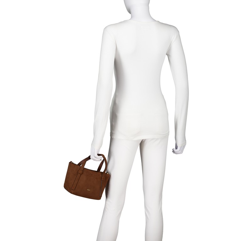 Tasche Cosmo Handbag Mini Suede Wood, Farbe: braun, Marke: Abro, EAN: 4067278855561, Abmessungen in cm: 15.5x13x11, Bild 5 von 8