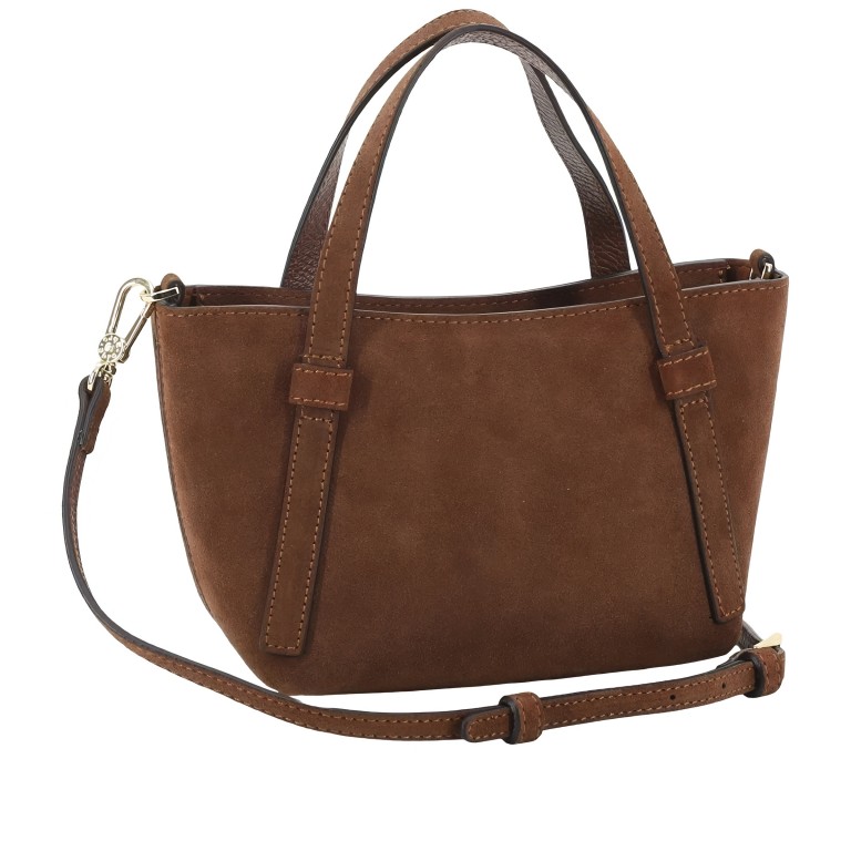 Tasche Cosmo Handbag Mini Suede Wood, Farbe: braun, Marke: Abro, EAN: 4067278855561, Abmessungen in cm: 15.5x13x11, Bild 4 von 8