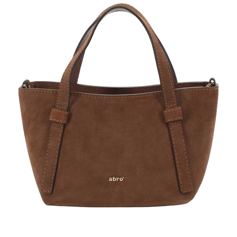 Tasche Cosmo Handbag Mini Suede Wood, Farbe: braun, Marke: Abro, EAN: 4067278855561, Abmessungen in cm: 15.5x13x11, Bild 1 von 8