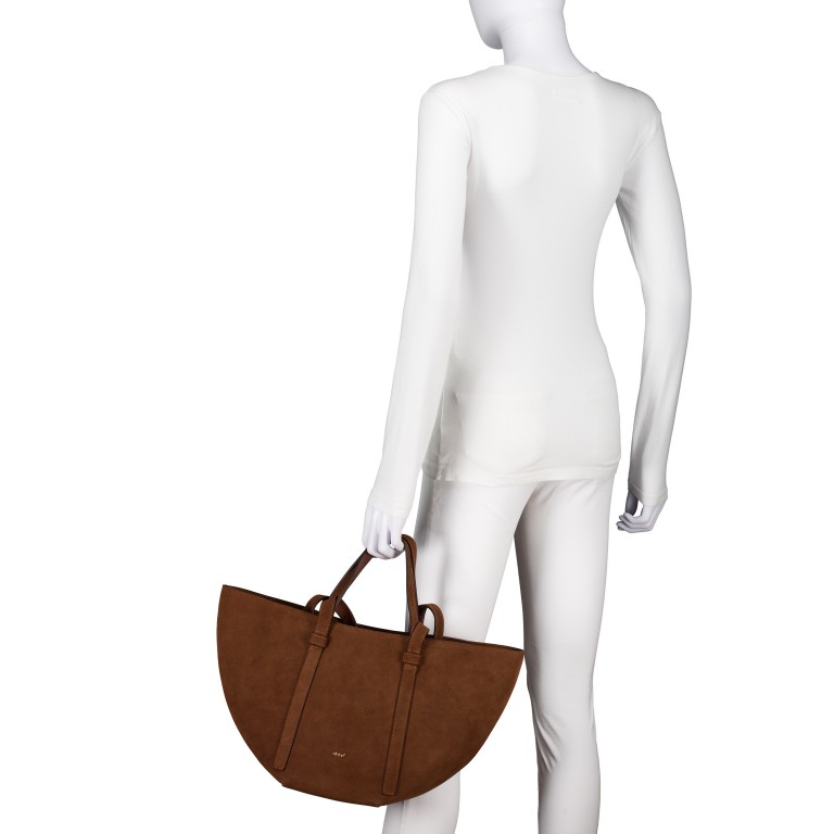 Shopper Cosmo M Suede Wood, Farbe: braun, Marke: Abro, EAN: 4067278855943, Abmessungen in cm: 46x22x15, Bild 6 von 8