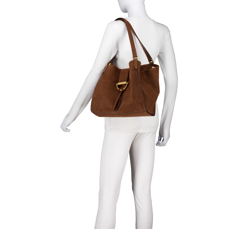 Shopper Temi Suede Wood, Farbe: braun, Marke: Abro, EAN: 4067278882253, Abmessungen in cm: 48x25x12, Bild 7 von 9