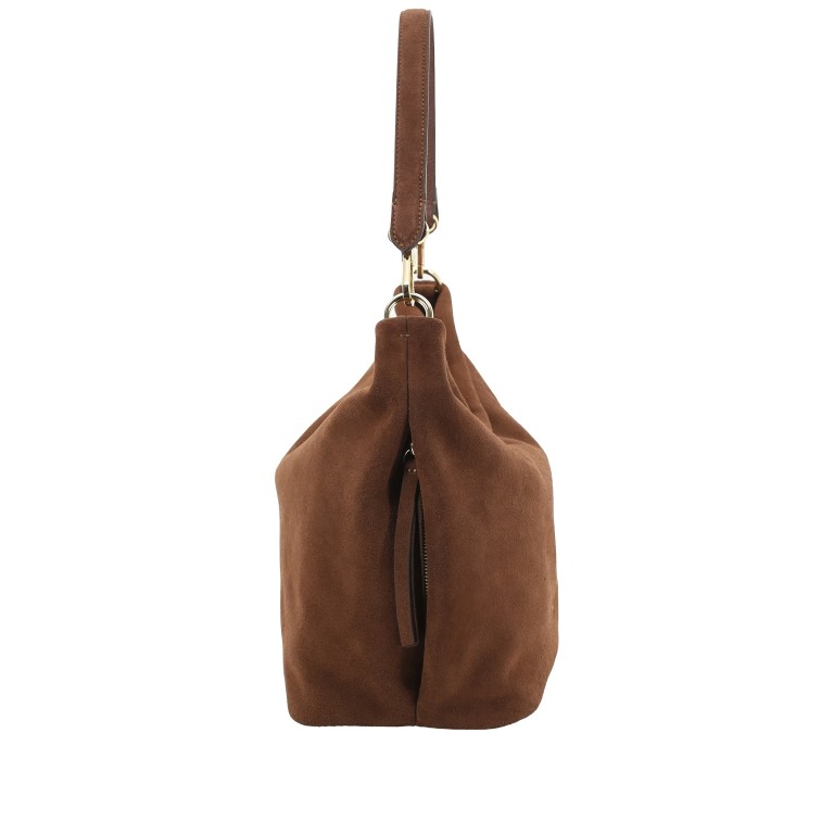 Beuteltasche Ebony Hobo Suede Wood, Farbe: braun, Marke: Abro, EAN: 4067278891774, Abmessungen in cm: 39x26x16, Bild 2 von 8