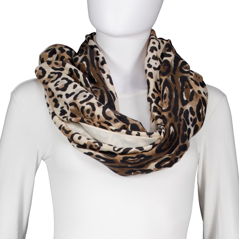 Schal Animalier Stone, Farbe: beige, Marke: Guess, EAN: 7625826063249, Abmessungen in cm: 70x180x0.5, Bild 2 von 2