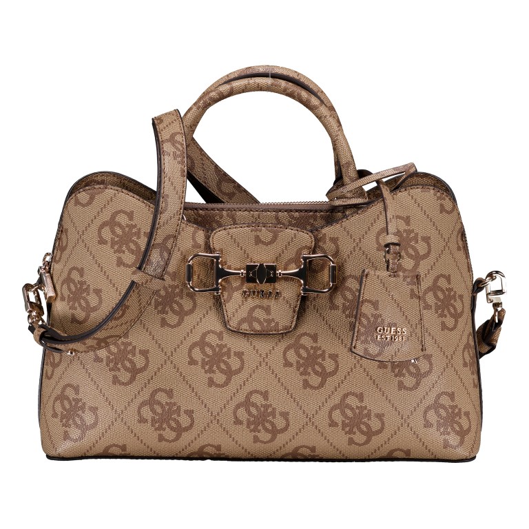 Handtasche Janie 4G-Logo Latte, Farbe: braun, Marke: Guess, EAN: 0198659053550, Abmessungen in cm: 32x21x10.3, Bild 1 von 6